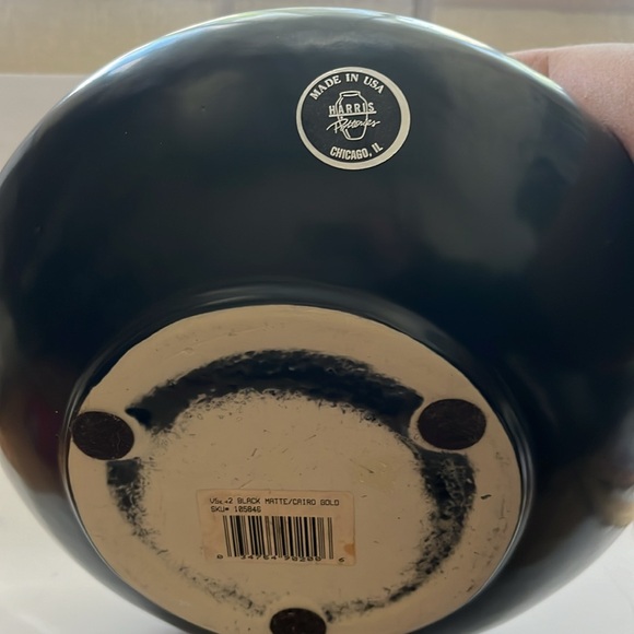 MCM Harris Potteries Vintage Cairo Black and Gold - Picture 8 of 8